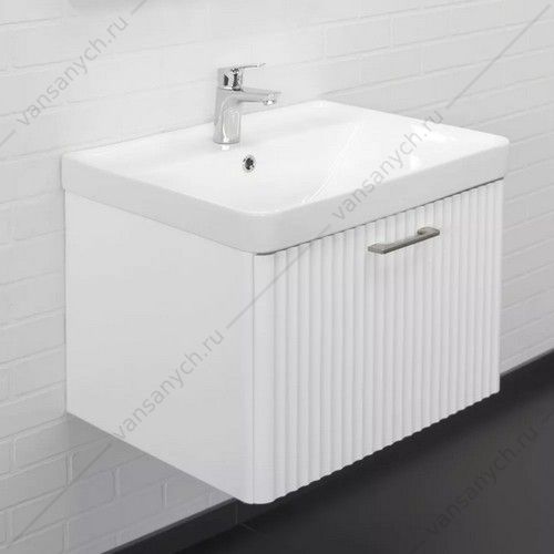 0 Тумба 60см с раковиной Comforty Ангара-60П белый мат., раковина Comforty 4460, 00-00017871CF Comforty (Россия) купить в Тюмени (Ван Саныч™)
