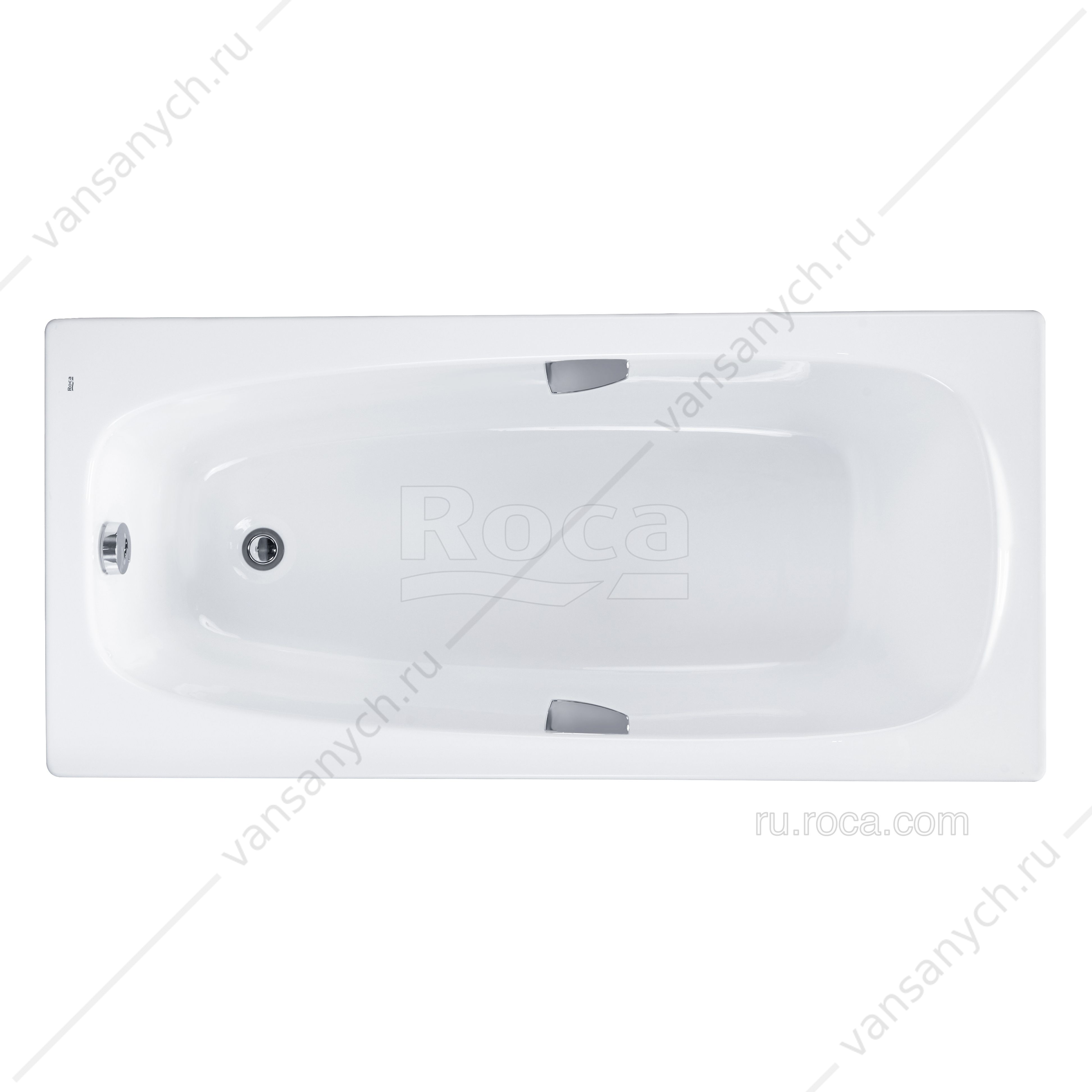 81 Акриловая ванна Sureste 150х70 прямоугольная, с отверстиями для ручек, ZRU9302778 Roca (Испания) купить в Тюмени (Ван Саныч™)