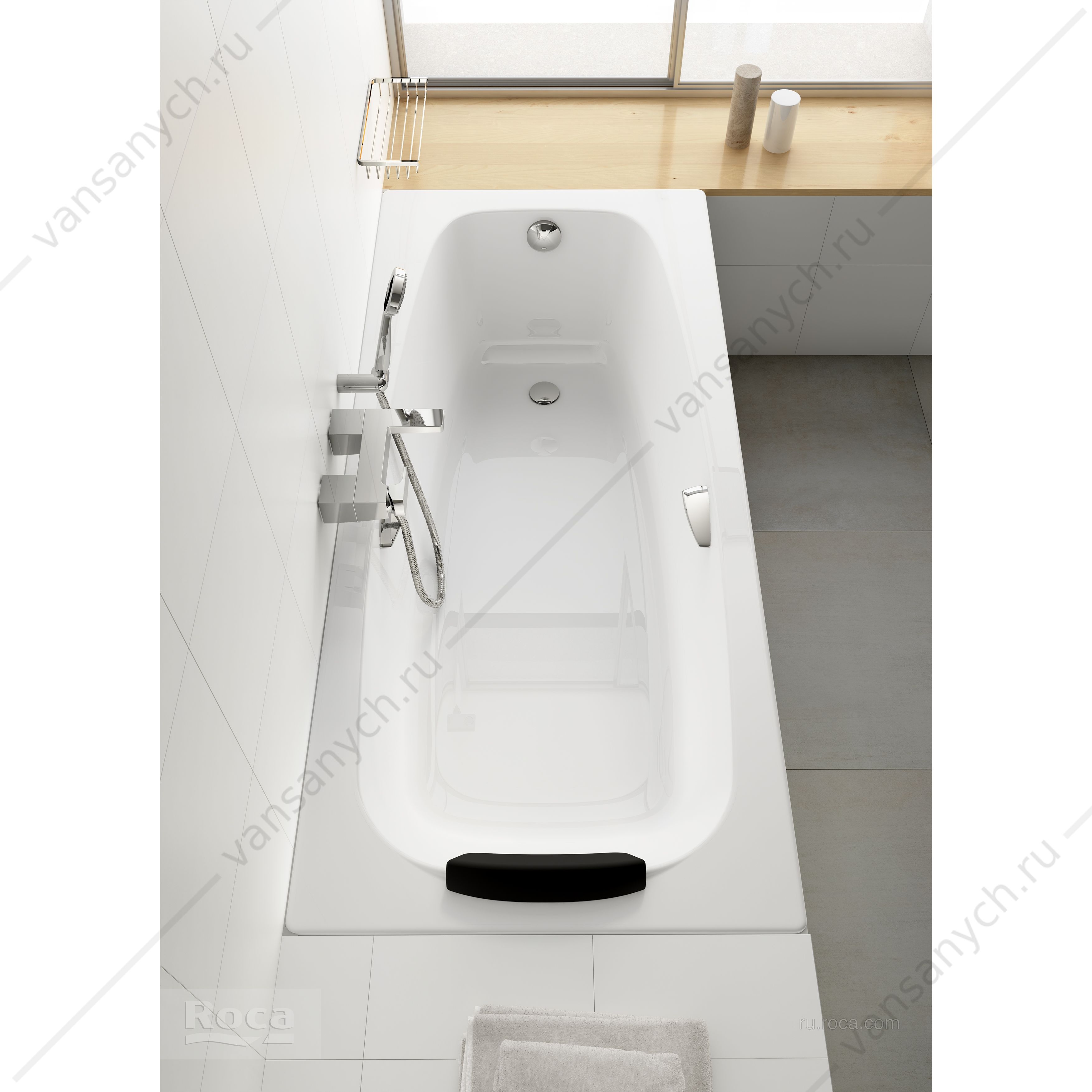 81 Акриловая ванна Sureste 150х70 прямоугольная, с отверстиями для ручек, ZRU9302778 Roca (Испания) купить в Тюмени (Ван Саныч™)