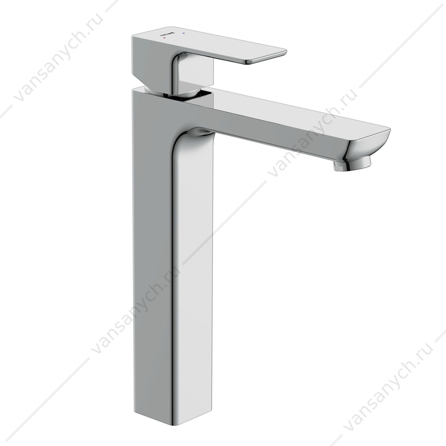 00-00006356 Смеситель для раковины CERSANIT GEO, высокий, сливной гарнитур, 63043 Cersanit (Польша) купить в Тюмени (Ван Саныч™)
