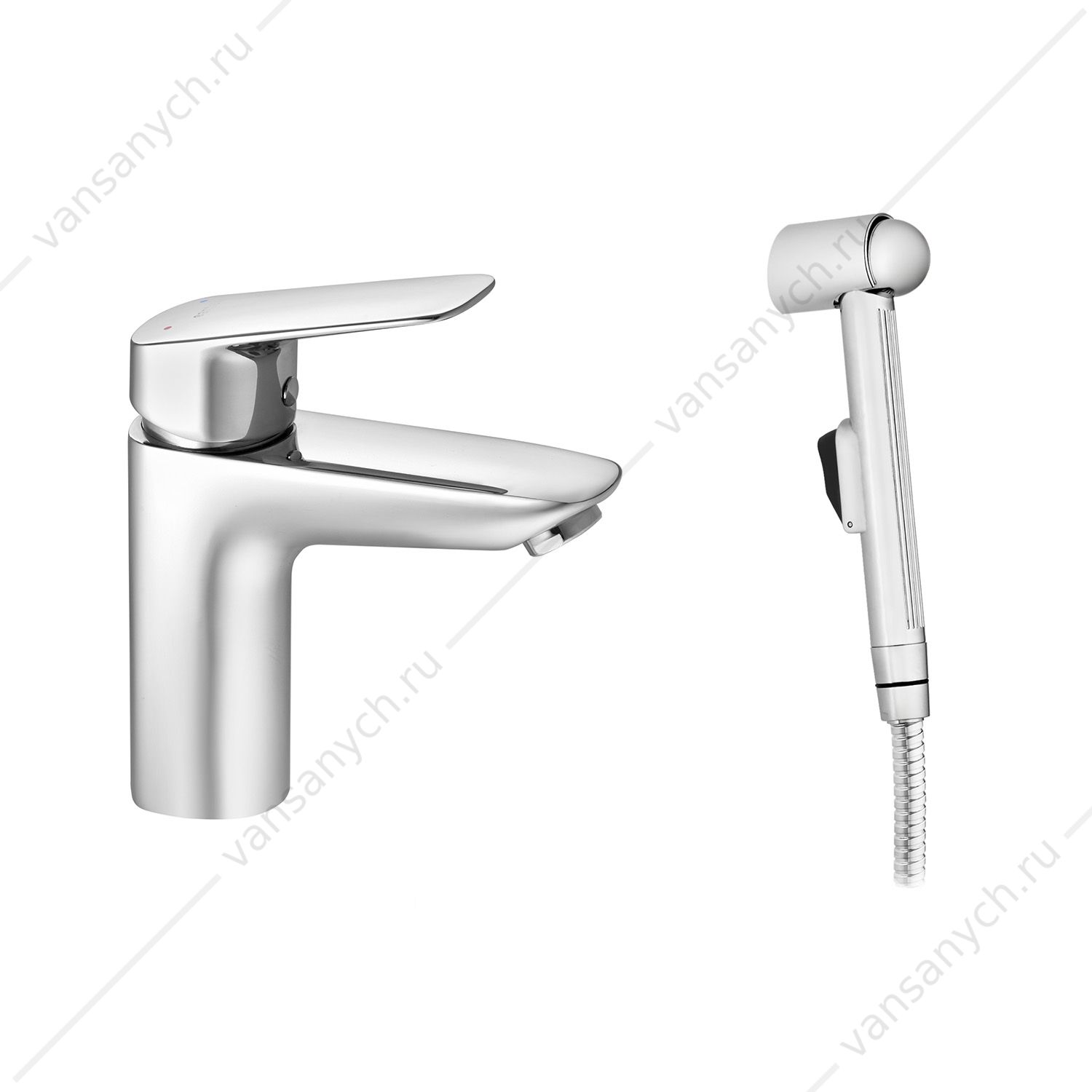00-00016059 Смеситель для раковины SANTEK Таос, с гигиеническим душем, хром, WH5A08009C001 Santek (Россия) купить в Тюмени (Ван Саныч™)